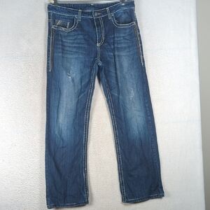 Petrol Men's Bootcut‎ Backstitch Denim Jeans Waist 36 Tall